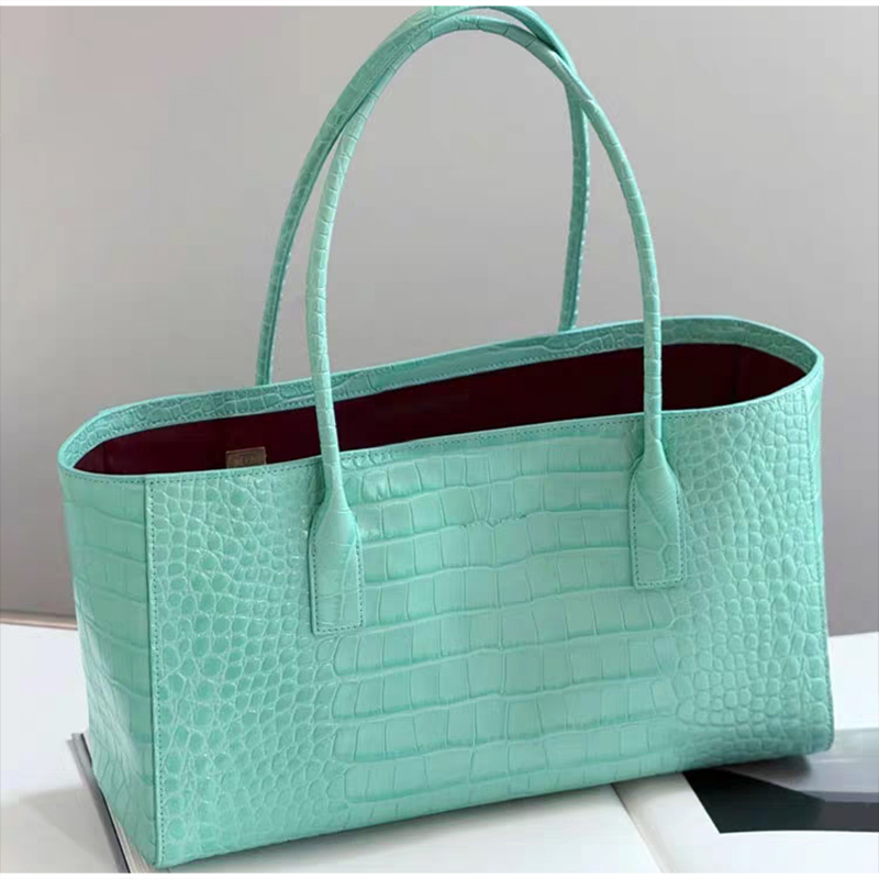 Luxury Bags Hermes - Luxury Crocodile Print Leather Bag, Vintage