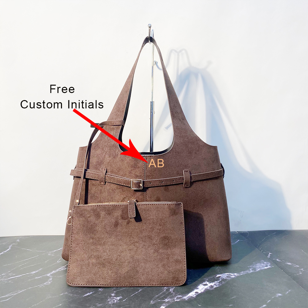 Luxury Large Capacity Frosted  - Tote Bag Leather Monogram ulasan dan harga