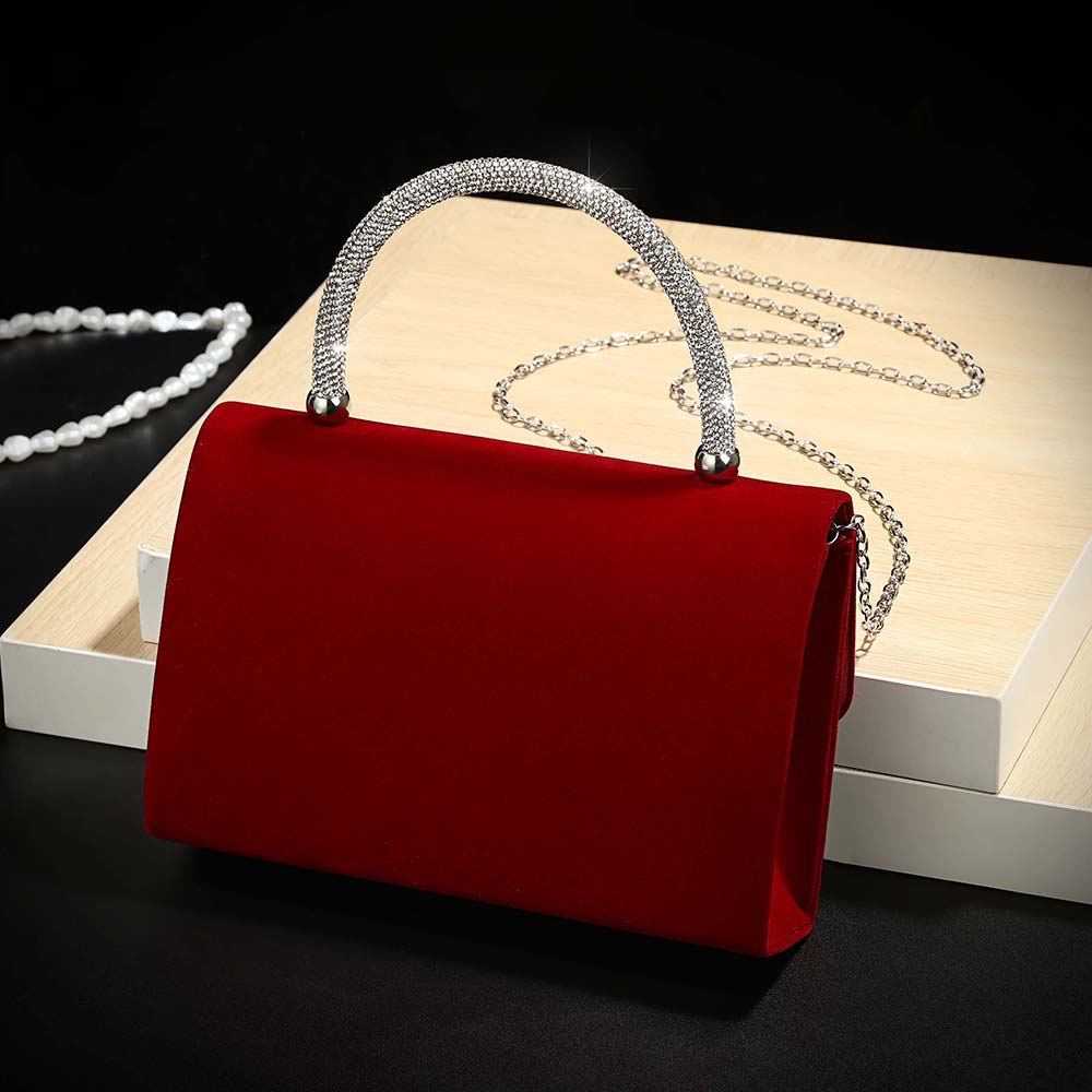 New wine red velvet diamond-en - Luxury Bags Outlet ulasan dan harga