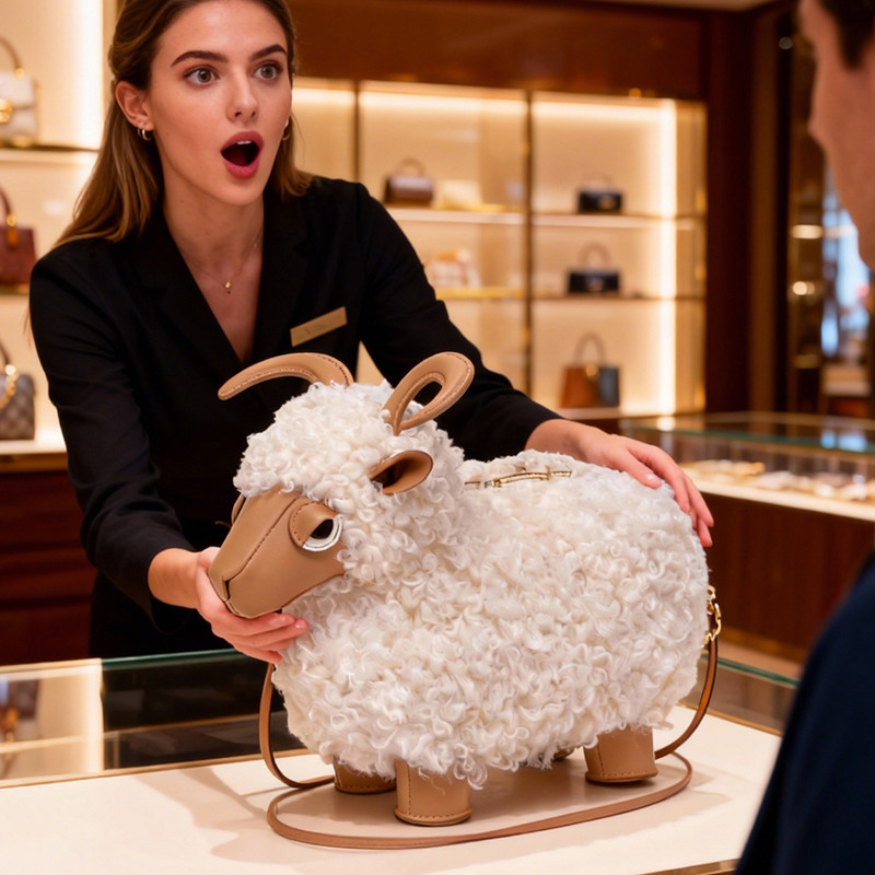 New Fashion Design Cute Sheep  - Luxury Bags Cute ulasan dan harga