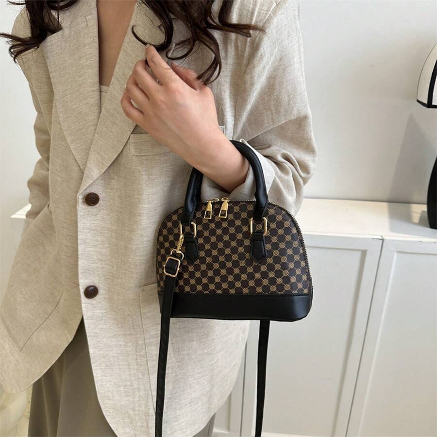 Monogram Mini Satchel Bag Cros - Tote Bag Leather Monogram ulasan dan harga
