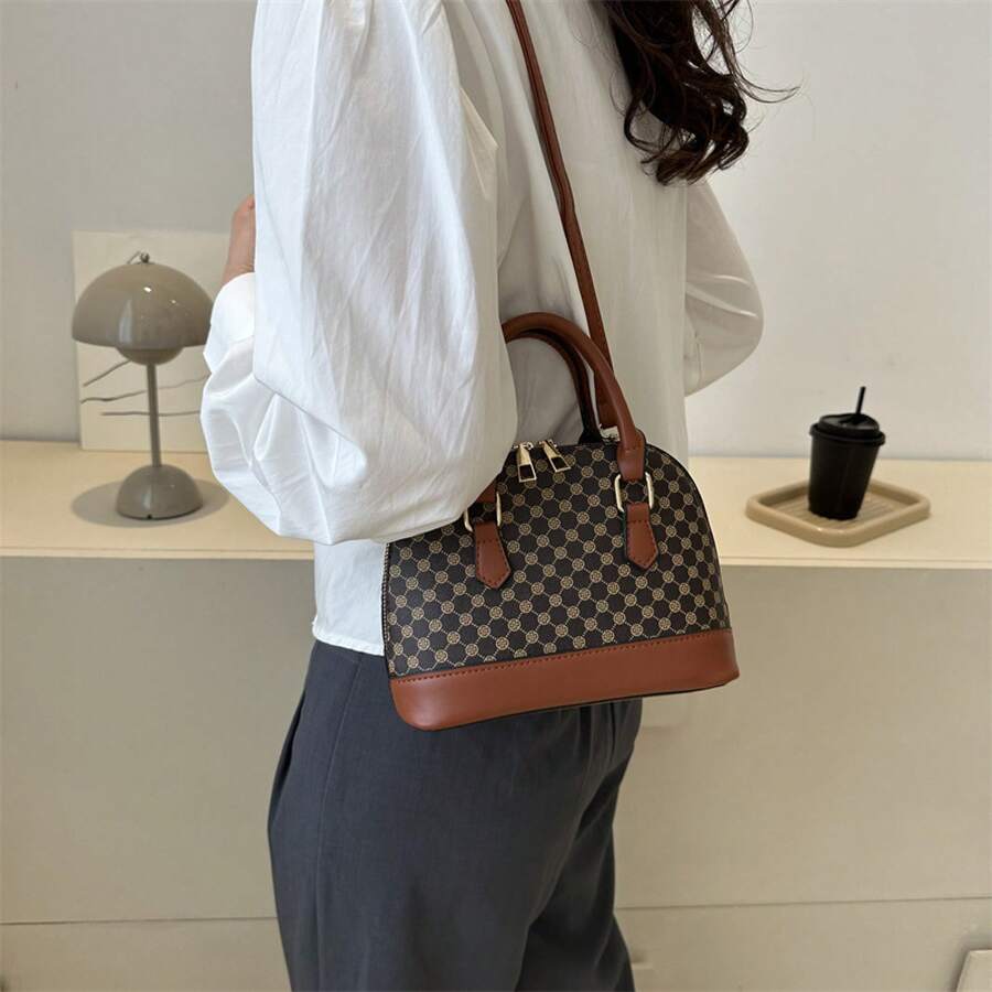 Monogram Mini Satchel Bag Cros - Tote Bag Leather Monogram ulasan dan harga