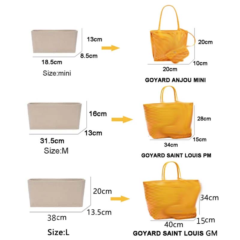 Felt Insert Bag Cosmetic Organ - Luxury Bags Consignment ulasan dan harga