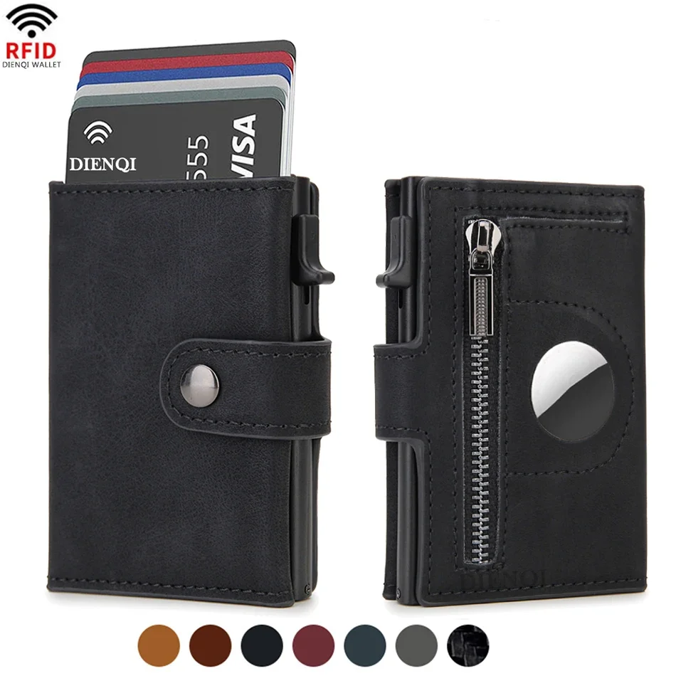 Rfid Leather Airtag Men Wallet - Luxury Bags Outlet ulasan dan harga