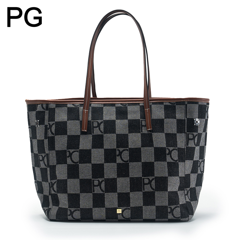 PG Checkerboard Monogram Tote  - Tote Bag Leather Monogram ulasan dan harga