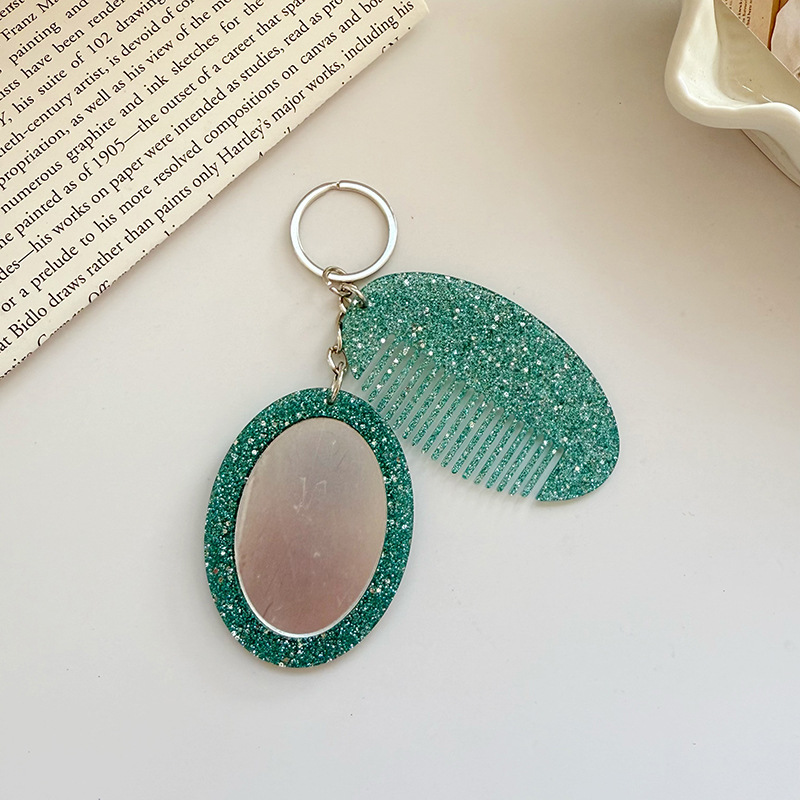 Oval Comb Mirror Keychain Pend - Women Luxury Bags Ysl ulasan dan harga