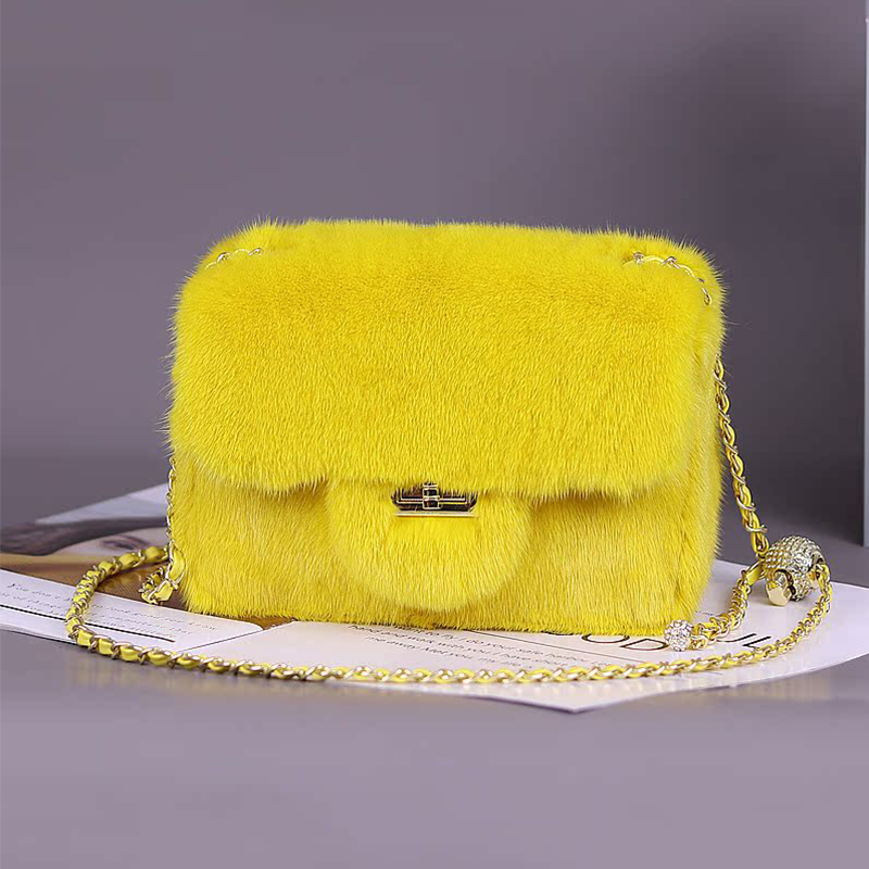 Pure Mink Hair Fashion Women's - Luxury Bags Cute ulasan dan harga