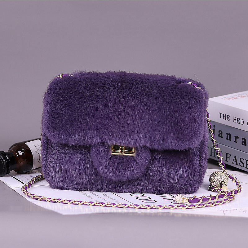 Pure Mink Hair Fashion Women's - Luxury Bags Cute ulasan dan harga