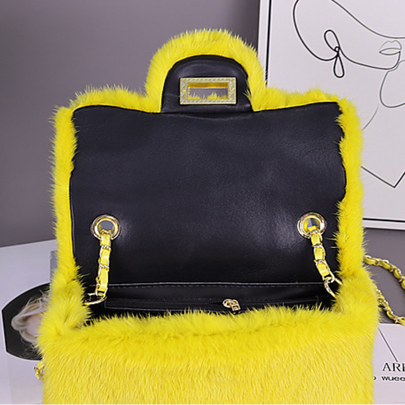 Pure Mink Hair Fashion Women's - Luxury Bags Cute ulasan dan harga