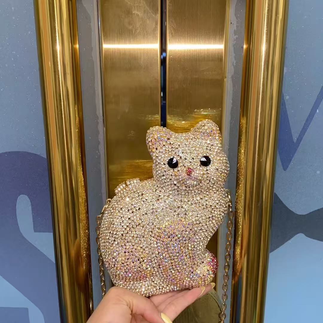 Gold Cute Cat Shape Women Hand - Luxury Bags Cute ulasan dan harga