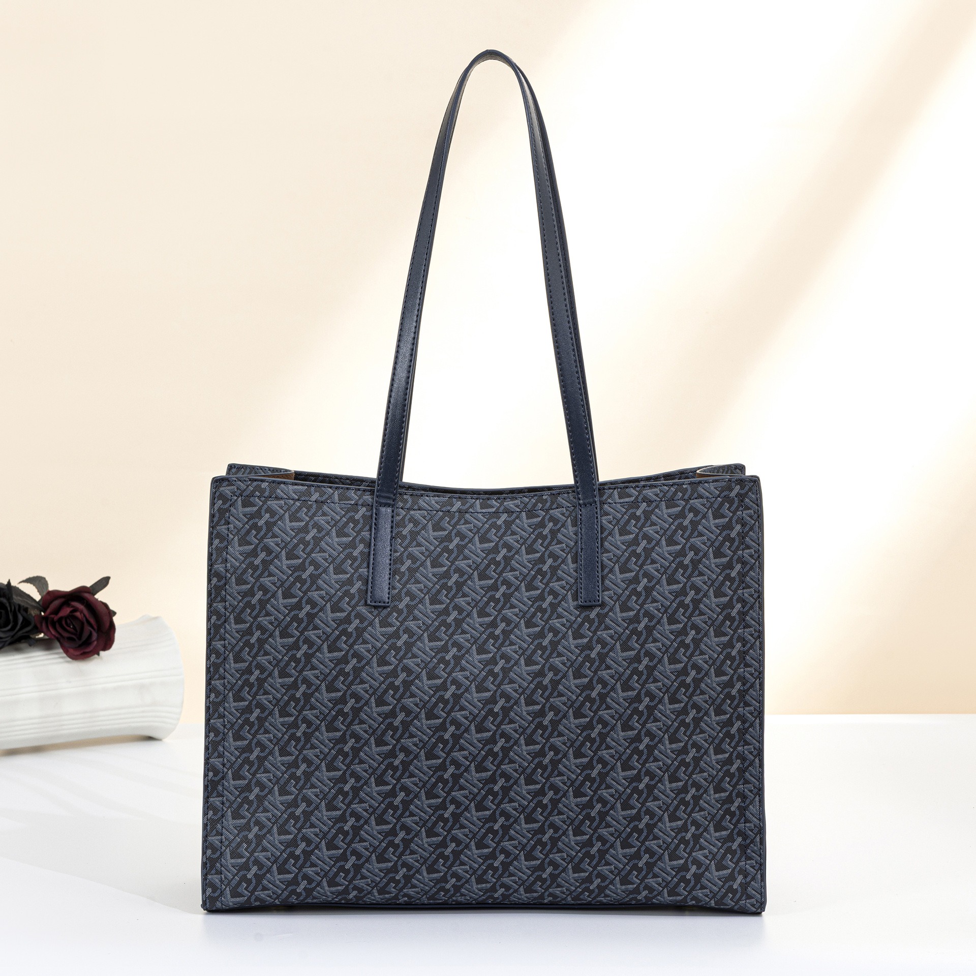 Vintage Monogram Tote Bag with - Tote Bag Leather Monogram ulasan dan harga
